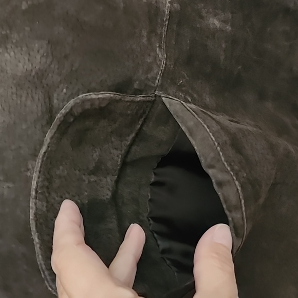 Michael Mims Kathy Cole Vintage Western Two Tone Suede Leather Coat Sz 1X - Picture 5 of 11